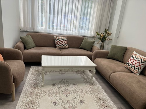 Velvet effect fabric sofa - fabric,