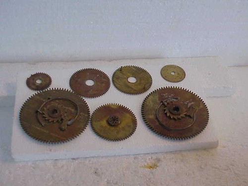 Used solid brass clock - brass,