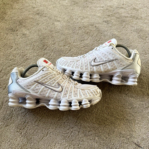 Nike shox white metallic - nike,