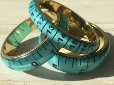 COLOURED TAPE MEASURE BANGLE, VINTAGE, DRESSMAKING, BOHO, SEWING, NUMBERS