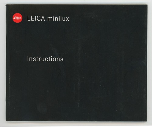 2003 leica minilux instruction - minilux,