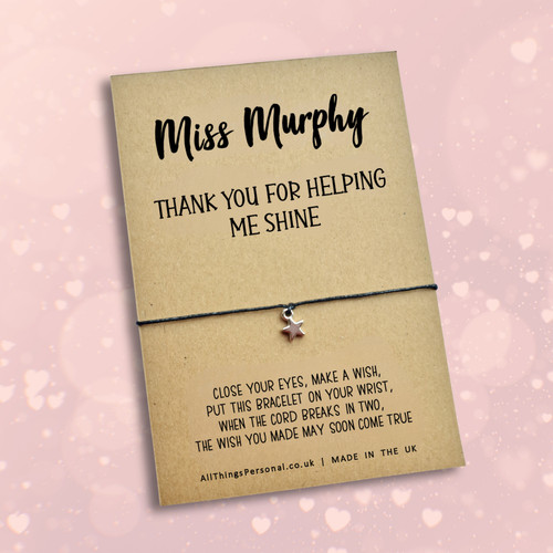 Personalised thank you - thank, teacher