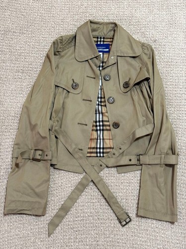 Burberry blue label short coat - blue,
