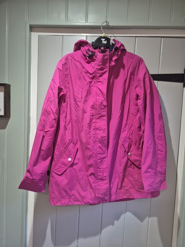 Ladies joules pink hooded rain - ladies,