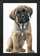English Mastiff Dog 02 Framed