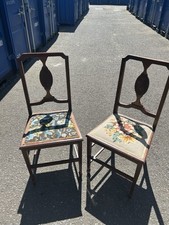 Two 2 x Edwardian Tapestry Seated Chair warning & gillows 