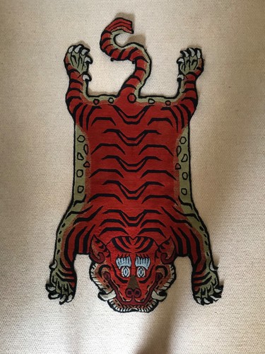 Old vintage tibetan - tibetan, tiger
