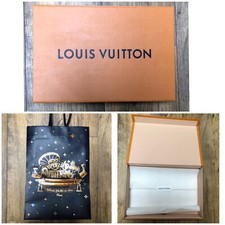Genuine Louis Vuitton Orange Magnetic close Box and Holiday Carrier Bag