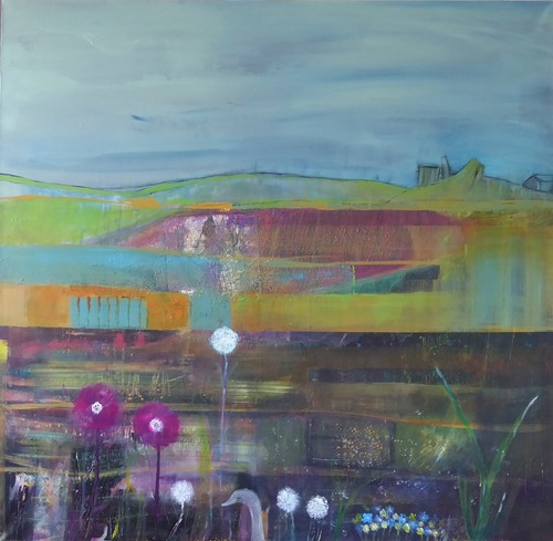 Original large semi abstract - original,