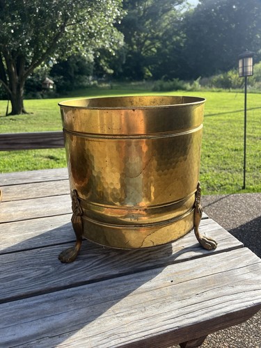Vintage hammered brass - hammered,