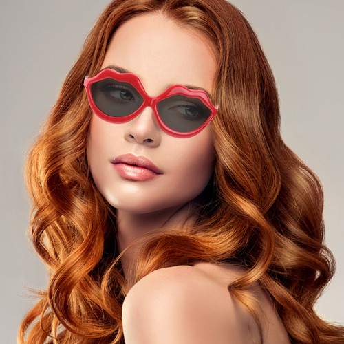 Creative red lip - red,