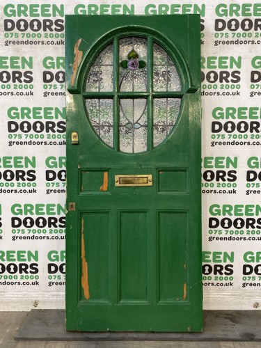 Leaded stained glass door - stained,