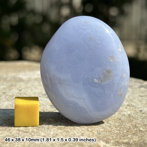 Blue lace agate worry - lace, stone