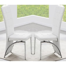 Ravenna White Faux Leather