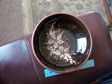 Vintage Tenby Studio Pottery Glazed Earthenware Bowl, Floral Design. 16cm Dia.