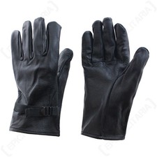 Original Belgian Army Leather Gloves - Black - High Quality - Surplus - Winter