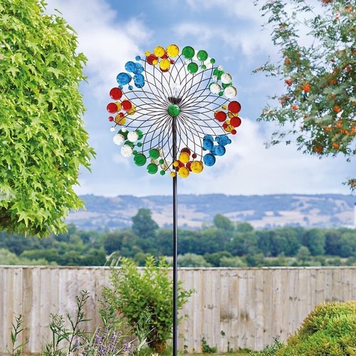Garden solar wind spinner led - garden,