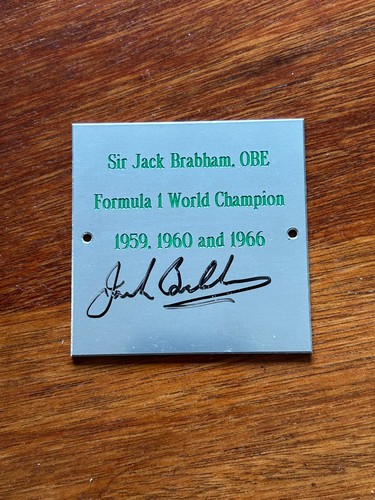 Sir jack brabham signed - f1,