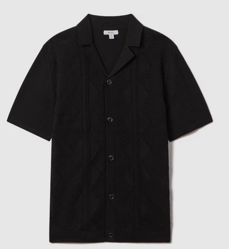 Reiss black fortune cable - fortune, knit