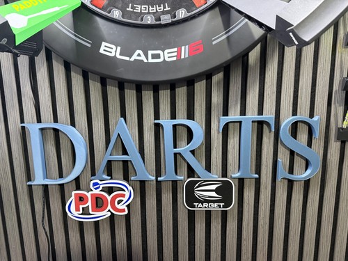 Darts sign for - darts, acoustic