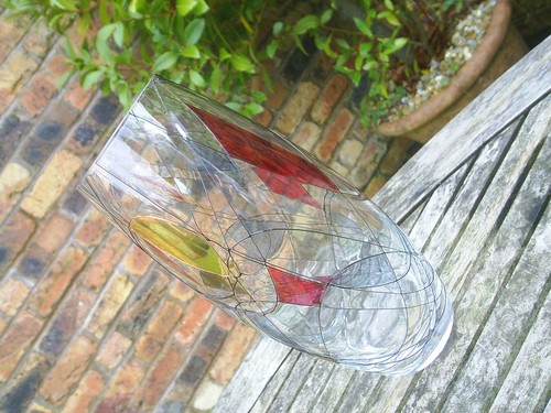 Mosaic glass vase vintage - vase.,