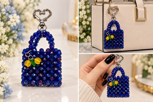 Handmade crystal beaded - beaded, mini