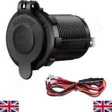 Waterproof 12V Car Cigarette Lighter Socket USB Charger Power Adapter Outlet