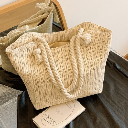 Raffia boho beach - tote, bag