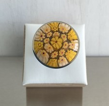 Yellow Daisies Round Murano