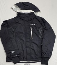 Dare 2B Womens Ski Jacket Black 12 UK Waterproof Isotex 10000 Hooded Insulated