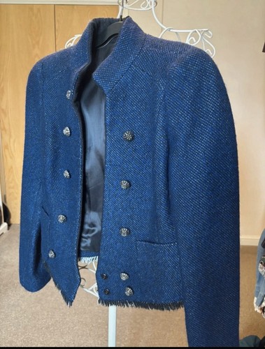 Zara blue textured - , tweed