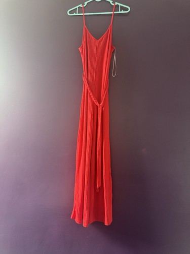 Red jumpsuit not full length - red,