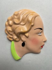 Chalkware Head Art Deco Lady