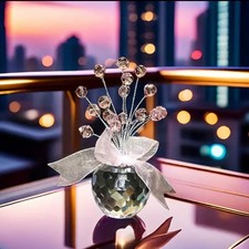 Crystal Flower Figurine Vase
