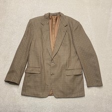 Ede & Ravenscroft Blazer Jacket Men's 44" Regular Brown Tweed Wool Cashmere