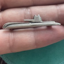 Vintage 1994 London J & C 925 silver Royal Navy Submarine Boat Pin Badge Brooch
