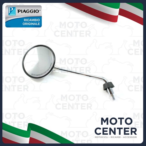 Left mirror chrome piaggio - mirror.,