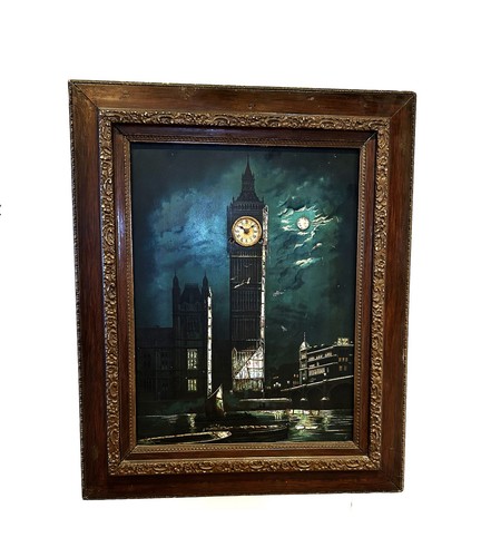 Rare musical picture clock - picture, big