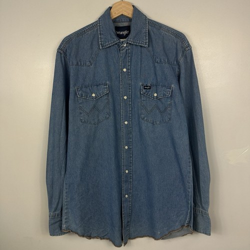 Vintage wrangler denim shirt - vintage,