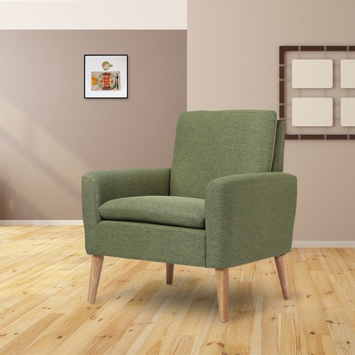 Green modern living room - green,
