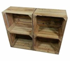 BARGAIN CLEARANCE WOODEN VINTAGE APPLE CRATES FOR STORAGE, SHELVES, SHOP DISPLAY