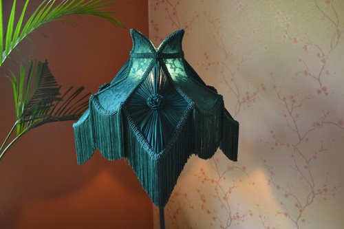 Lampshade lotus teal green