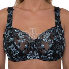 Ladies Gemm Full Cup Underwired Bra Plus Size Firm Hold Lace Large Pretty Uk New
