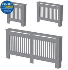 Radiator Cover Anthracite Grey Modern Traditional Wood Grill Cabinet Shelf