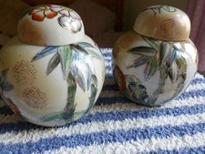Pair of Vintage Hand Painted