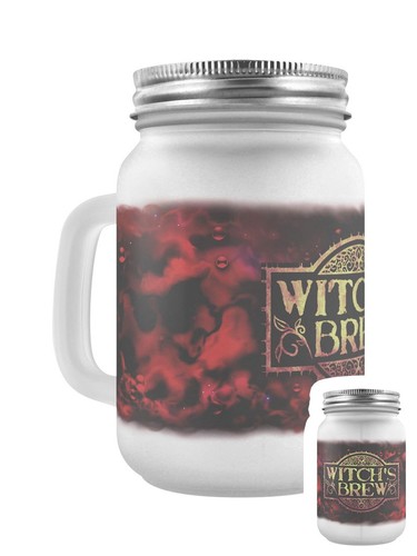 Mason jar witch brew frosted - mason,
