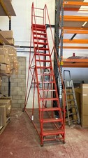 16 Tread Mobile Warehouse Stairs Anti Slip Steps 5m Portable Safety Ladder
