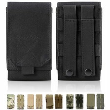 Universal Tactical MOLLE Belt Hook Holster Nylon Pouch Mobile Phone Case Black