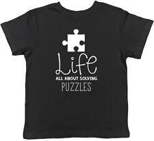 Life All About Solving Puzzles Childrens Kids Boys Girls Jigsaw Puzzle T-Shirt