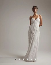 Stunning ESME Wedding Dress Size 12 Sequin boned corset & tulle skirt